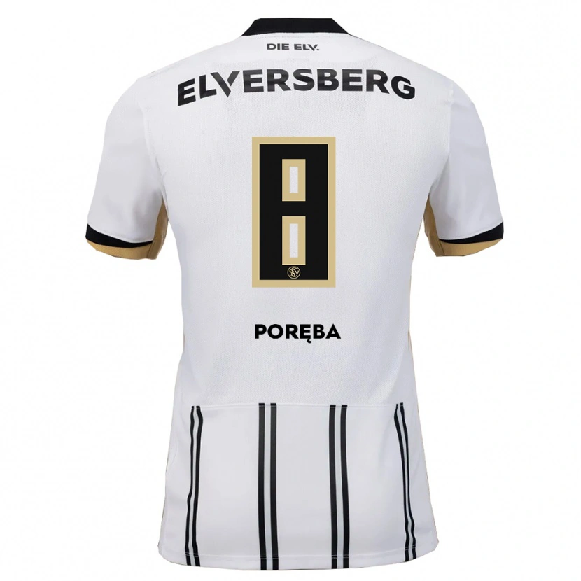Danxen Men Lukasz Poreba #8 White Black Home Jersey 2025/26 T-Shirt