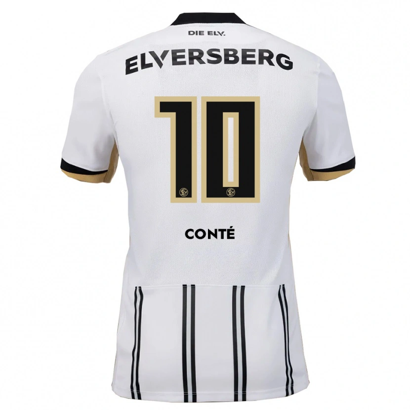 Danxen Men Bambasé Conté #10 White Black Home Jersey 2025/26 T-Shirt
