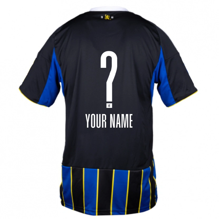 Danxen Men Your Name #0 Blue Black Yellow Home Jersey 2025/26 T-Shirt