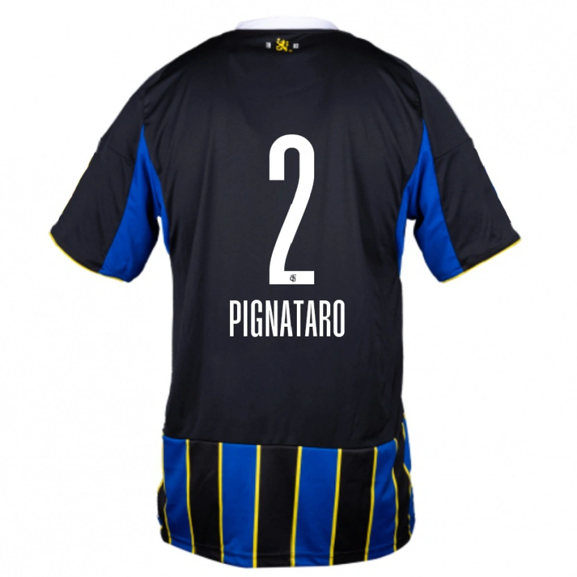 Danxen Men Leo Pignataro #2 Blue Black Yellow Home Jersey 2025/26 T-Shirt