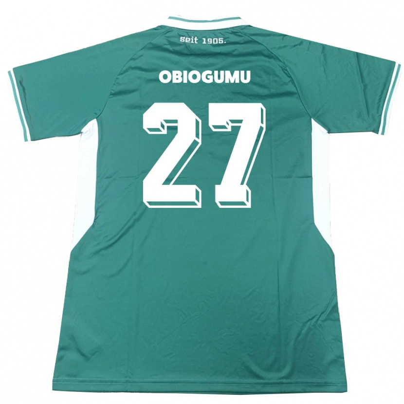 Danxen Men Uche Obiogumu #27 Green White Home Jersey 2025/26 T-Shirt