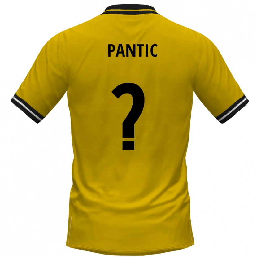 Danxen Men Leon Pantic #0 Yellow Black Home Jersey 2025/26 T-Shirt