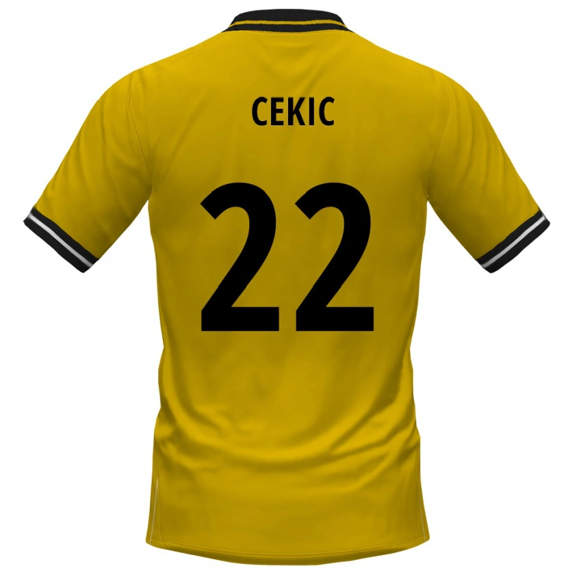 Danxen Men Adnan Cekic #22 Yellow Black Home Jersey 2025/26 T-Shirt
