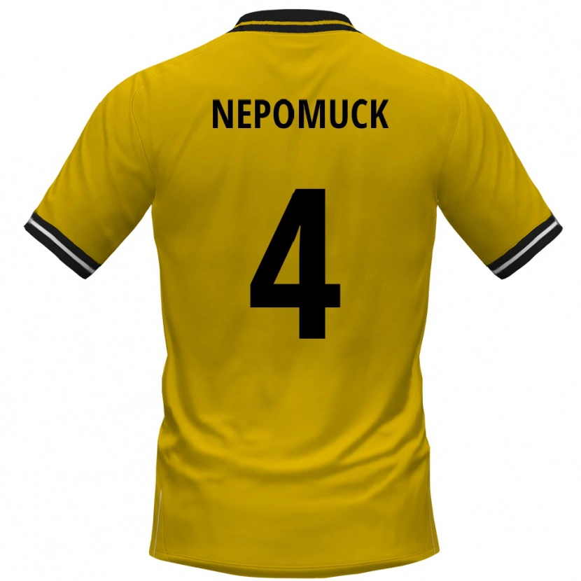 Danxen Men Simon Nepomuck #4 Yellow Black Home Jersey 2025/26 T-Shirt