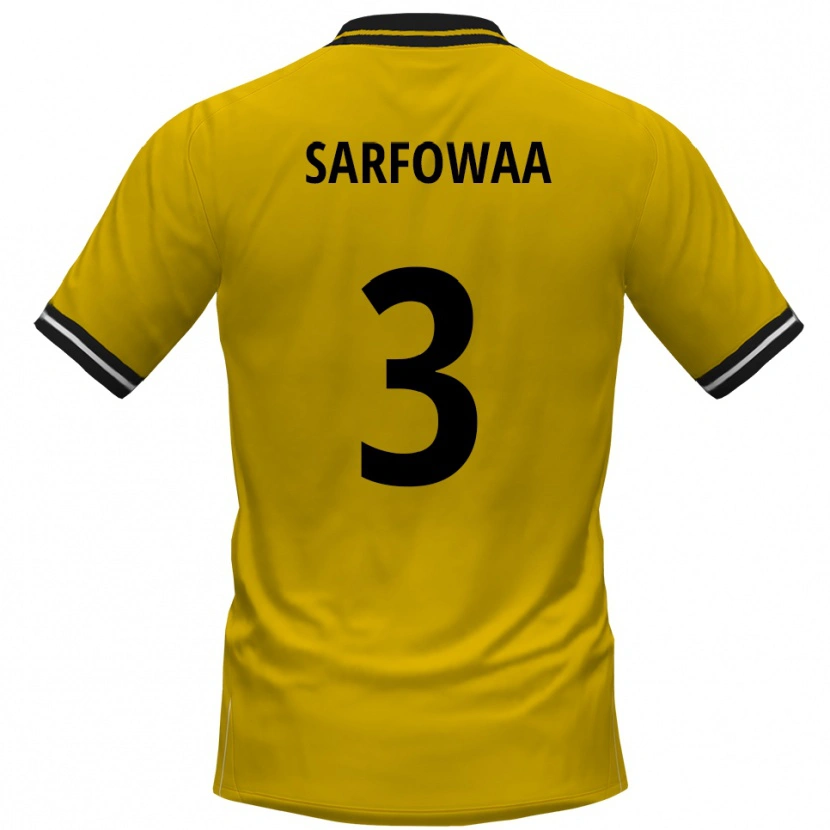 Danxen Men Christian Sarfowaa #3 Yellow Black Home Jersey 2025/26 T-Shirt
