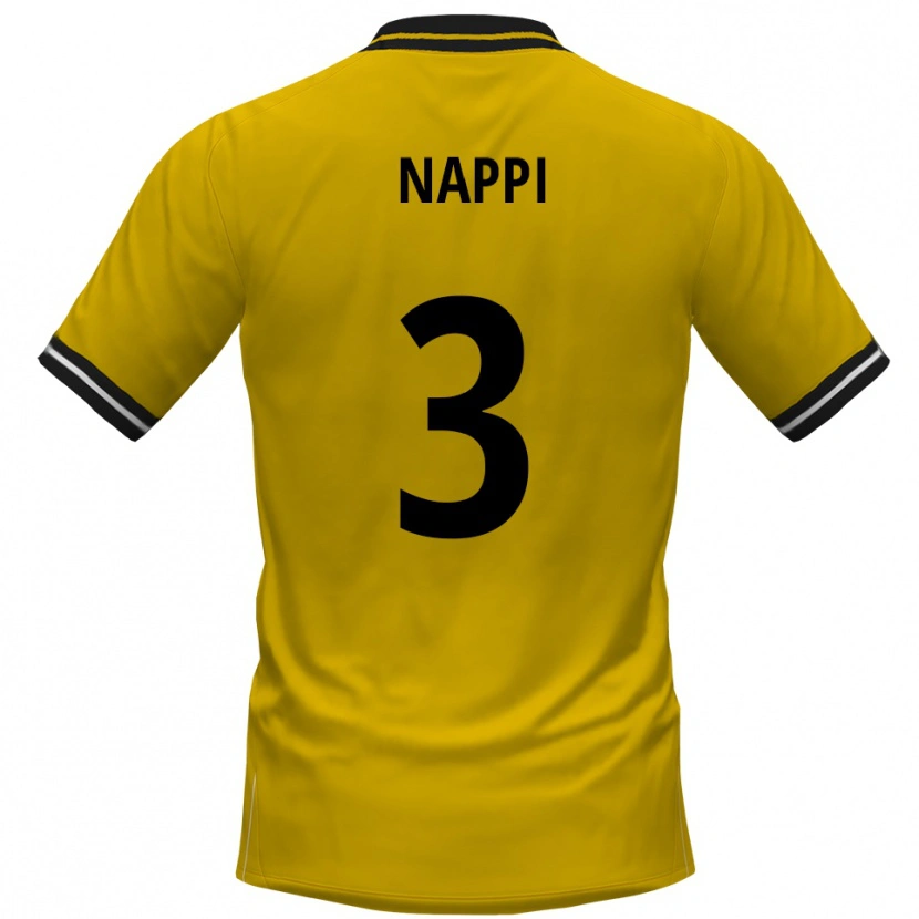 Danxen Men Johann Deumi-Nappi #3 Yellow Black Home Jersey 2025/26 T-Shirt