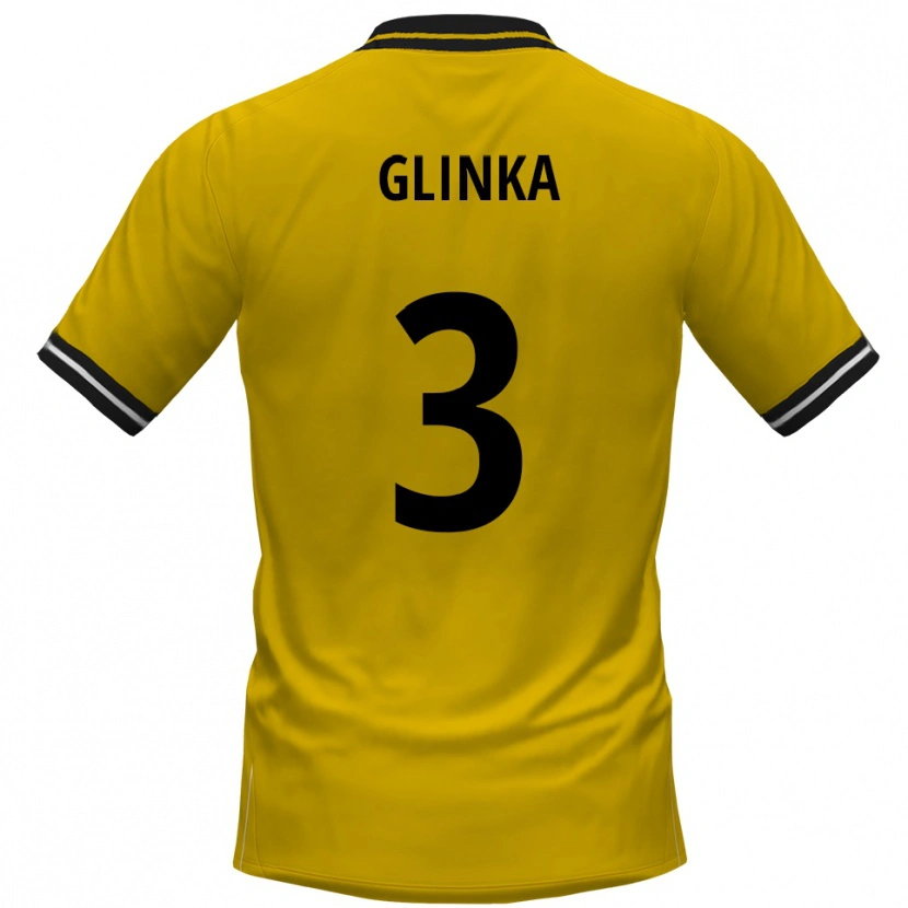 Danxen Men Tim Glinka #3 Yellow Black Home Jersey 2025/26 T-Shirt