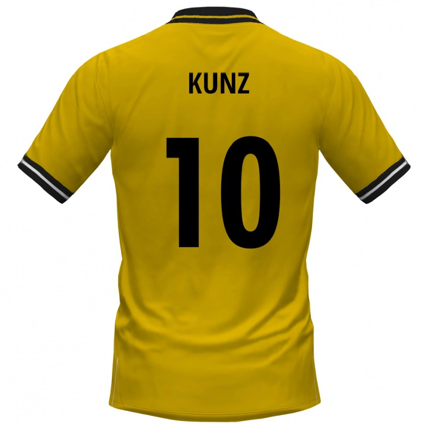 Danxen Men Nevio Kunz #10 Yellow Black Home Jersey 2025/26 T-Shirt