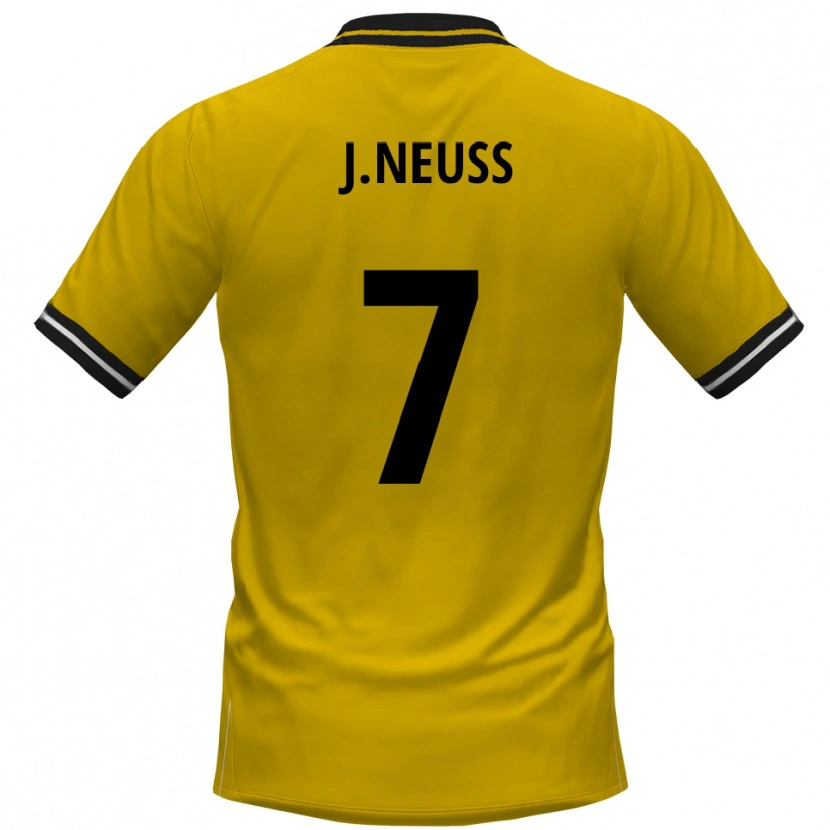 Danxen Men Julian Neuss #7 Yellow Black Home Jersey 2025/26 T-Shirt
