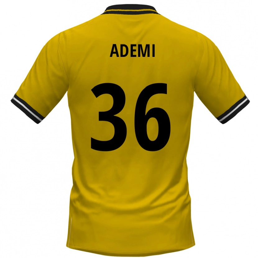 Danxen Men Faton Ademi #36 Yellow Black Home Jersey 2025/26 T-Shirt