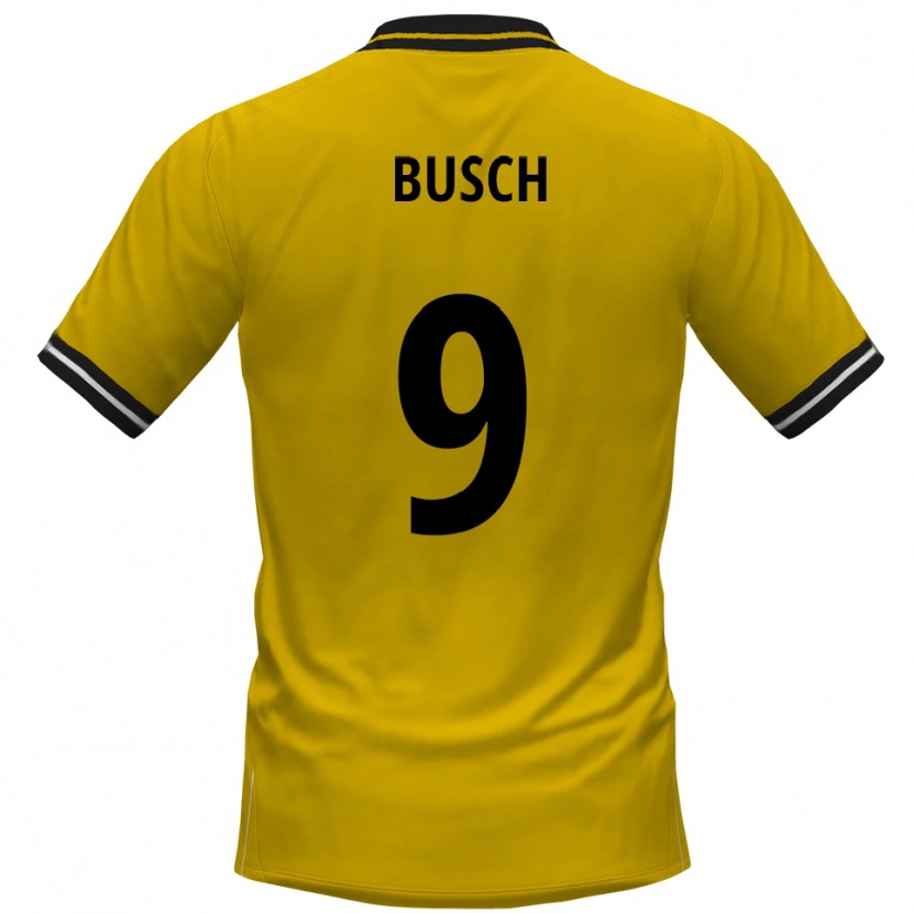 Danxen Men Luis Busch #9 Yellow Black Home Jersey 2025/26 T-Shirt