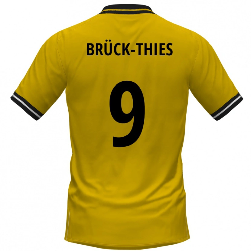 Danxen Men Frederik Brück-Thies #9 Yellow Black Home Jersey 2025/26 T-Shirt