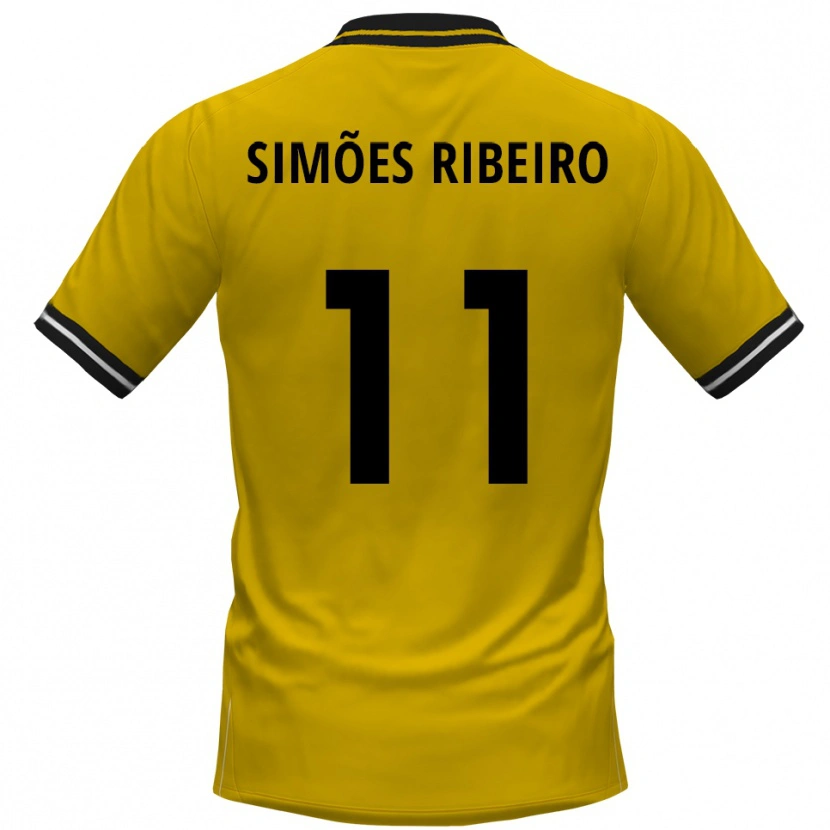 Danxen Men Dominik Simões Ribeiro #11 Yellow Black Home Jersey 2025/26 T-Shirt