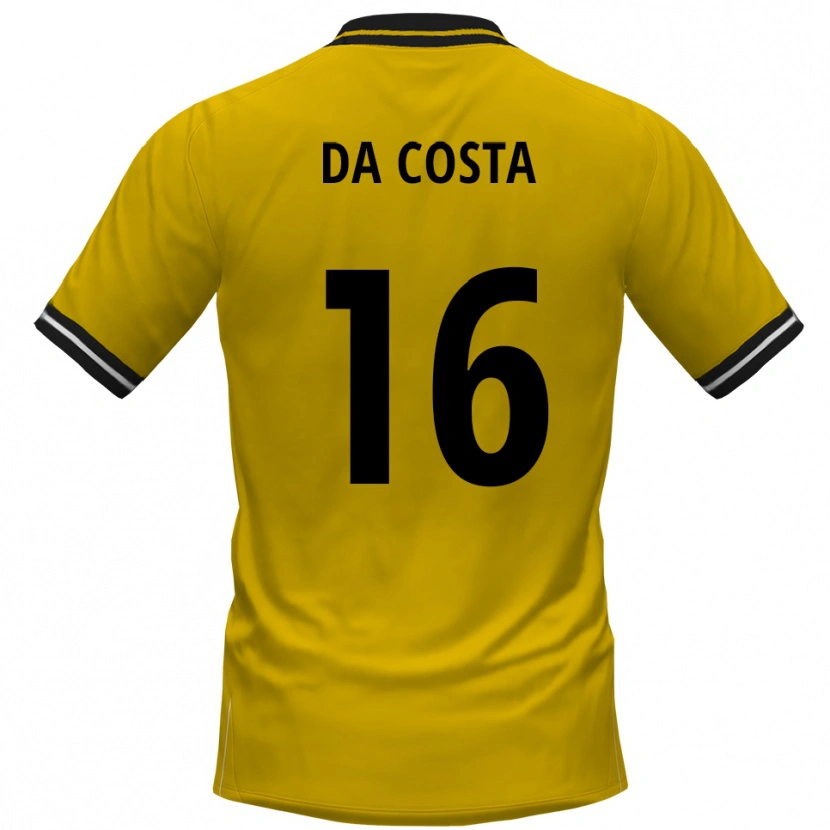 Danxen Men Fabricio Sylva Da Costa #16 Yellow Black Home Jersey 2025/26 T-Shirt