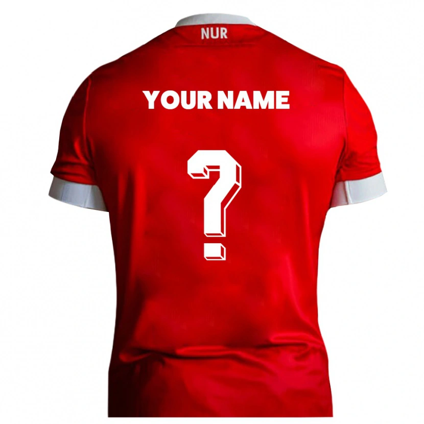 Danxen Men Your Name #0 Red White Home Jersey 2025/26 T-Shirt