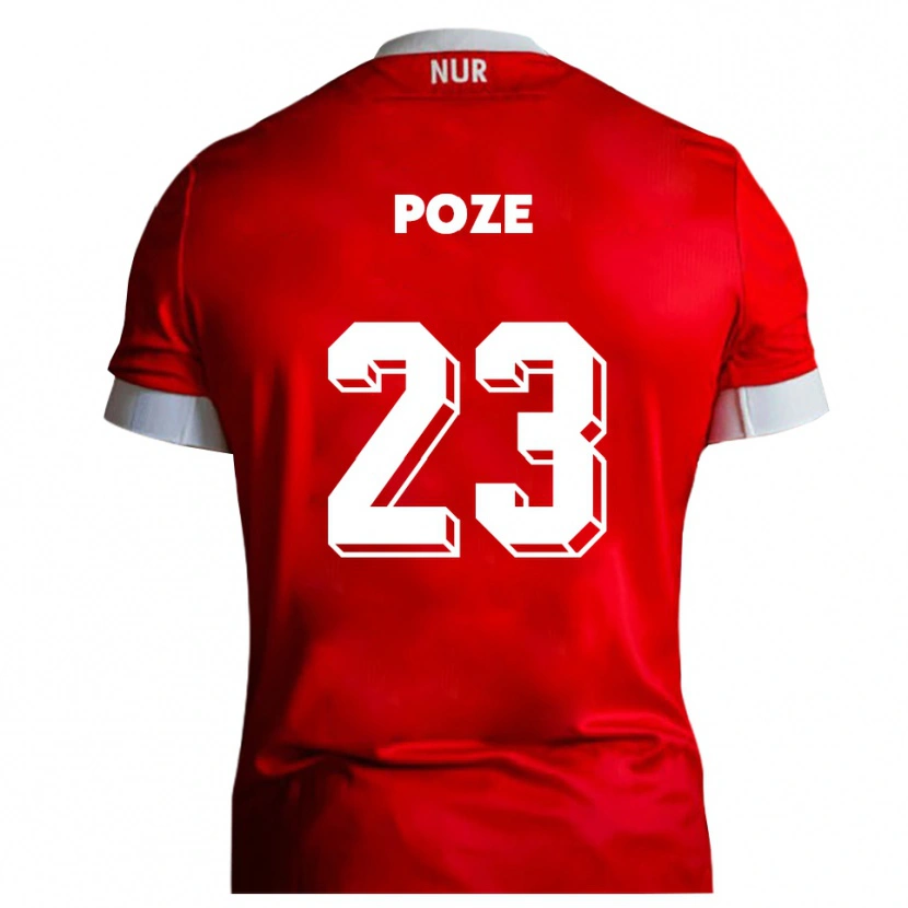 Danxen Men Paulas Poze #23 Red White Home Jersey 2025/26 T-Shirt