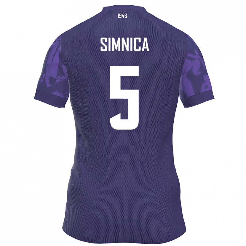 Danxen Men Luan Simnica #5 Purple White Home Jersey 2025/26 T-Shirt