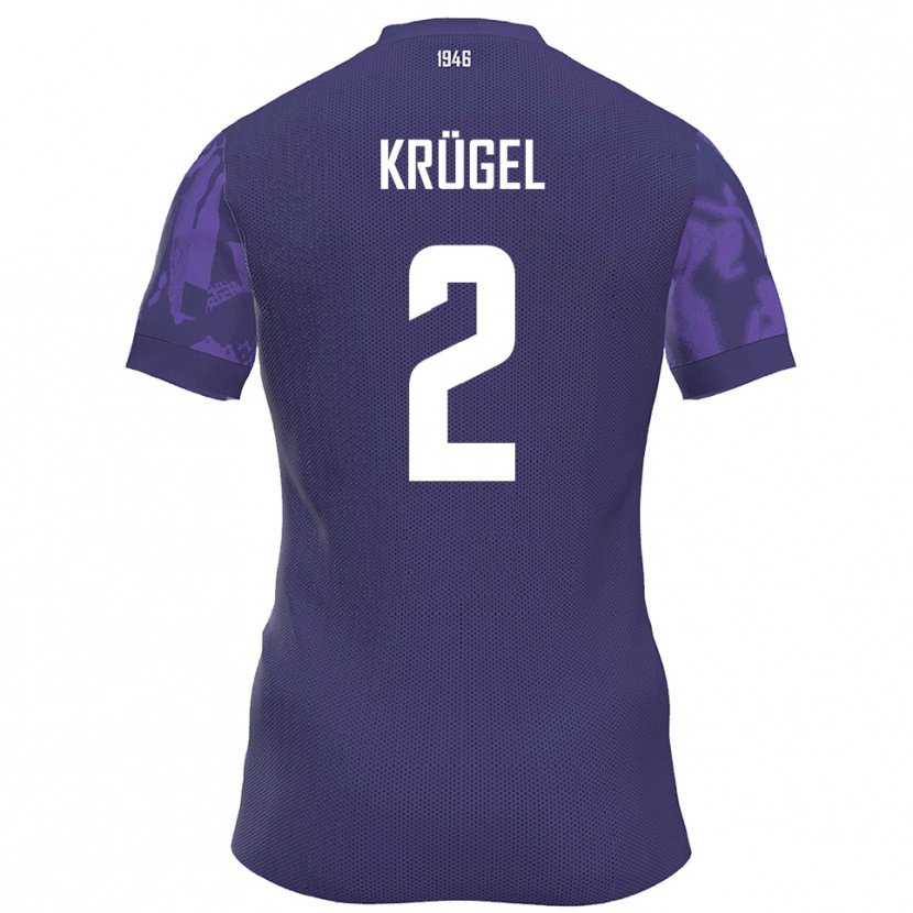 Danxen Men Theo Krügel #2 Purple White Home Jersey 2025/26 T-Shirt