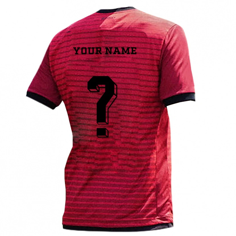 Danxen Men Your Name #0 Red Black Home Jersey 2025/26 T-Shirt