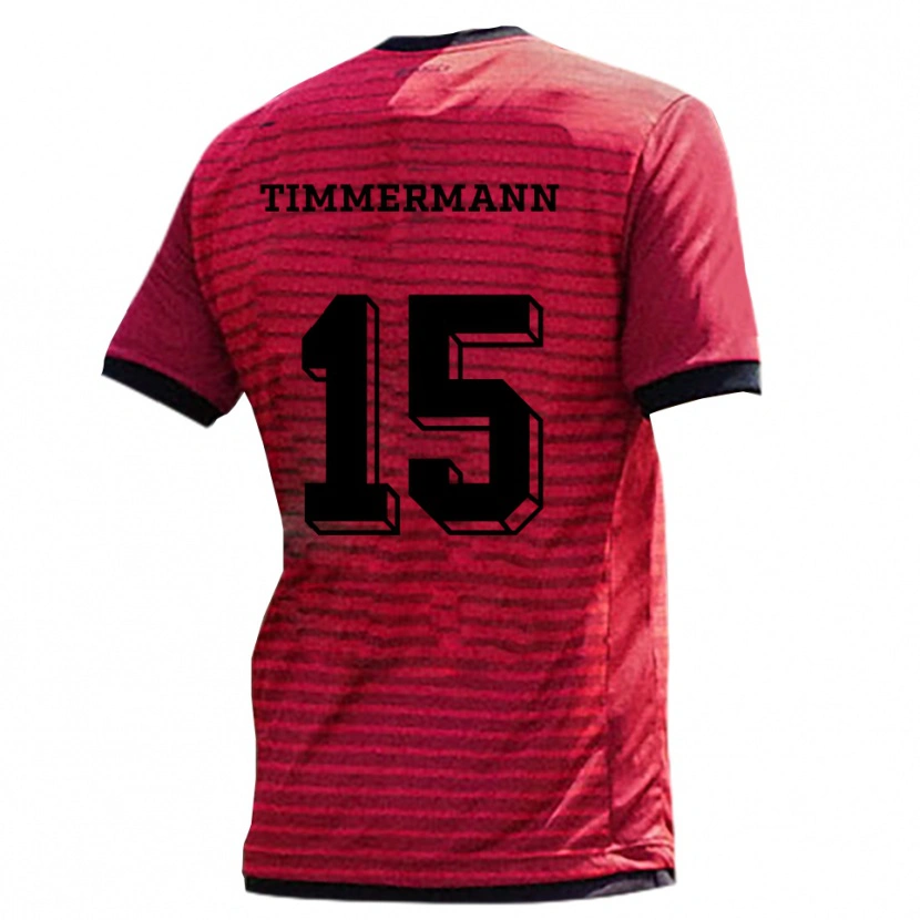 Danxen Men Ina Timmermann #15 Red Black Home Jersey 2025/26 T-Shirt