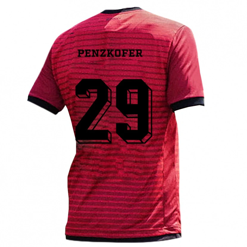 Danxen Men Nina Penzkofer #29 Red Black Home Jersey 2025/26 T-Shirt