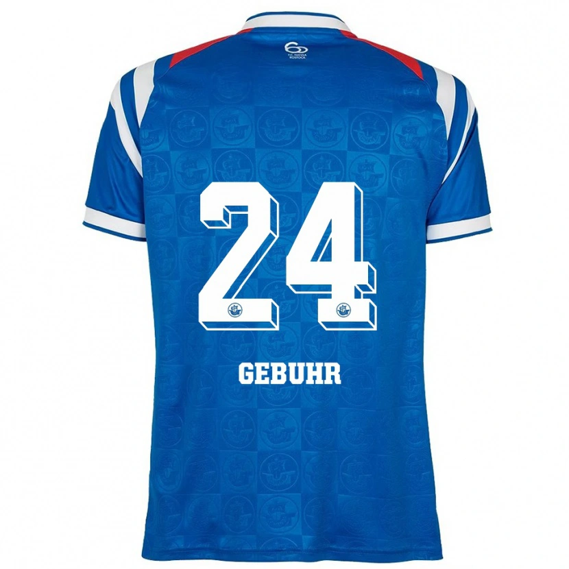 Danxen Men Dario Gebuhr #24 Blue White Red Home Jersey 2025/26 T-Shirt