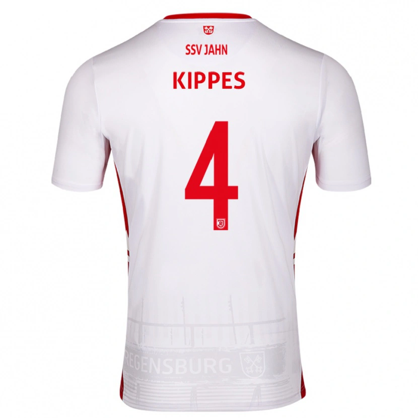 Danxen Men Ben Kippes #4 White Red Home Jersey 2025/26 T-Shirt
