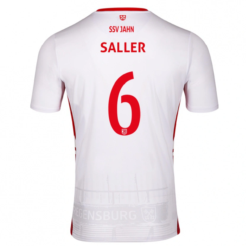 Danxen Men Benedikt Saller #6 White Red Home Jersey 2025/26 T-Shirt