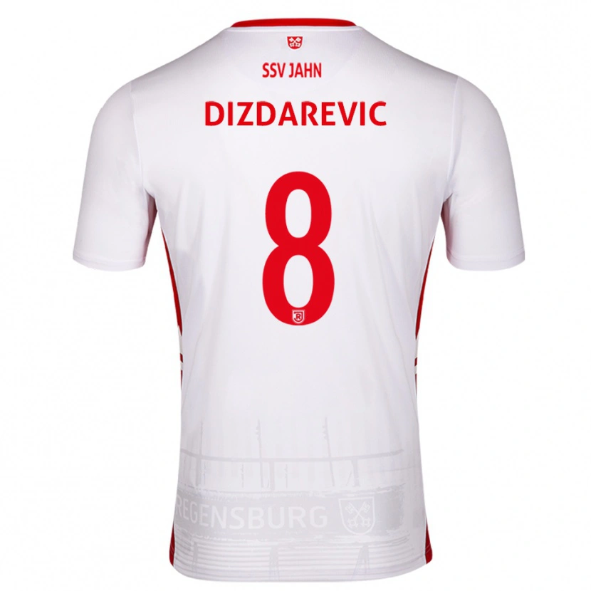 Danxen Men Arian Dizdarevic #8 White Red Home Jersey 2025/26 T-Shirt