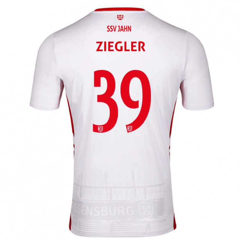 Danxen Men Fabian Ziegler #39 White Red Home Jersey 2025/26 T-Shirt