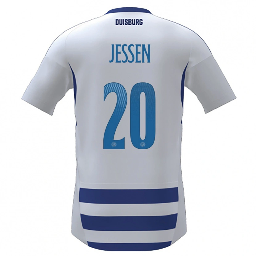 Danxen Men Niklas Jessen #20 White Blue Home Jersey 2025/26 T-Shirt