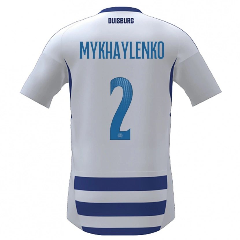 Danxen Men Nazar Mykhaylenko #2 White Blue Home Jersey 2025/26 T-Shirt