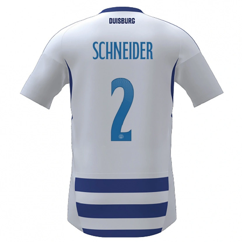 Danxen Men Jason Schneider #2 White Blue Home Jersey 2025/26 T-Shirt