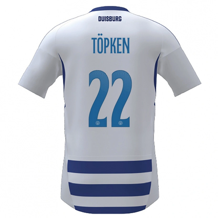 Danxen Men Thilo Töpken #22 White Blue Home Jersey 2025/26 T-Shirt