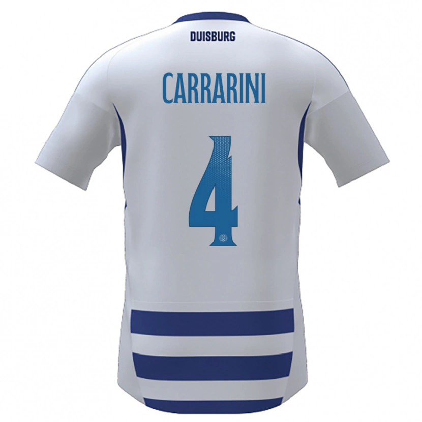 Danxen Men Ellie Carrarini #4 White Blue Home Jersey 2025/26 T-Shirt