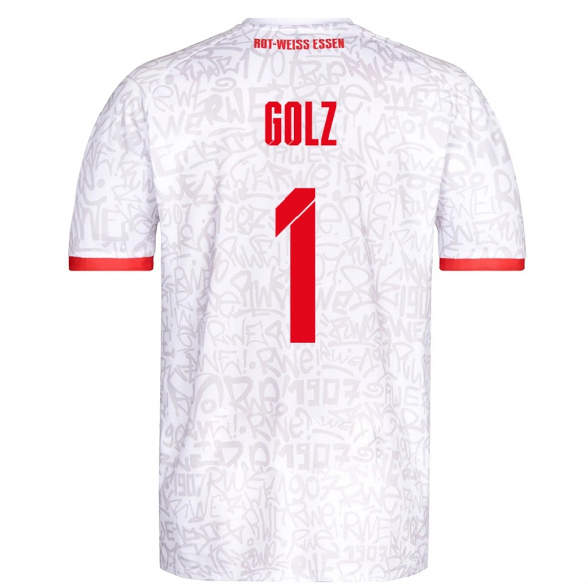 Danxen Men Jakob Golz #1 White Red Home Jersey 2025/26 T-Shirt