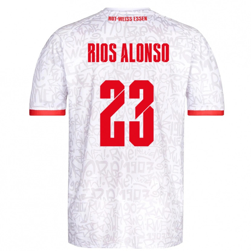 Danxen Men José Enrique Ríos Alonso #23 White Red Home Jersey 2025/26 T-Shirt