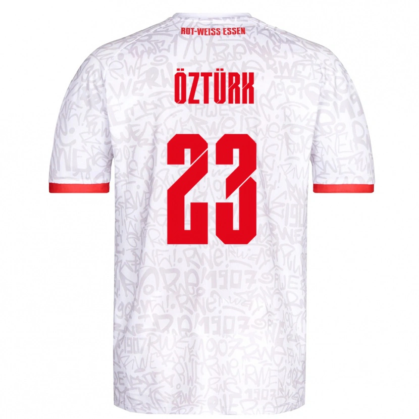 Danxen Men Efehan Öztürk #23 White Red Home Jersey 2025/26 T-Shirt