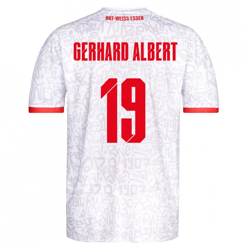 Danxen Men Naufal Driss Gerhard Albert #19 White Red Home Jersey 2025/26 T-Shirt