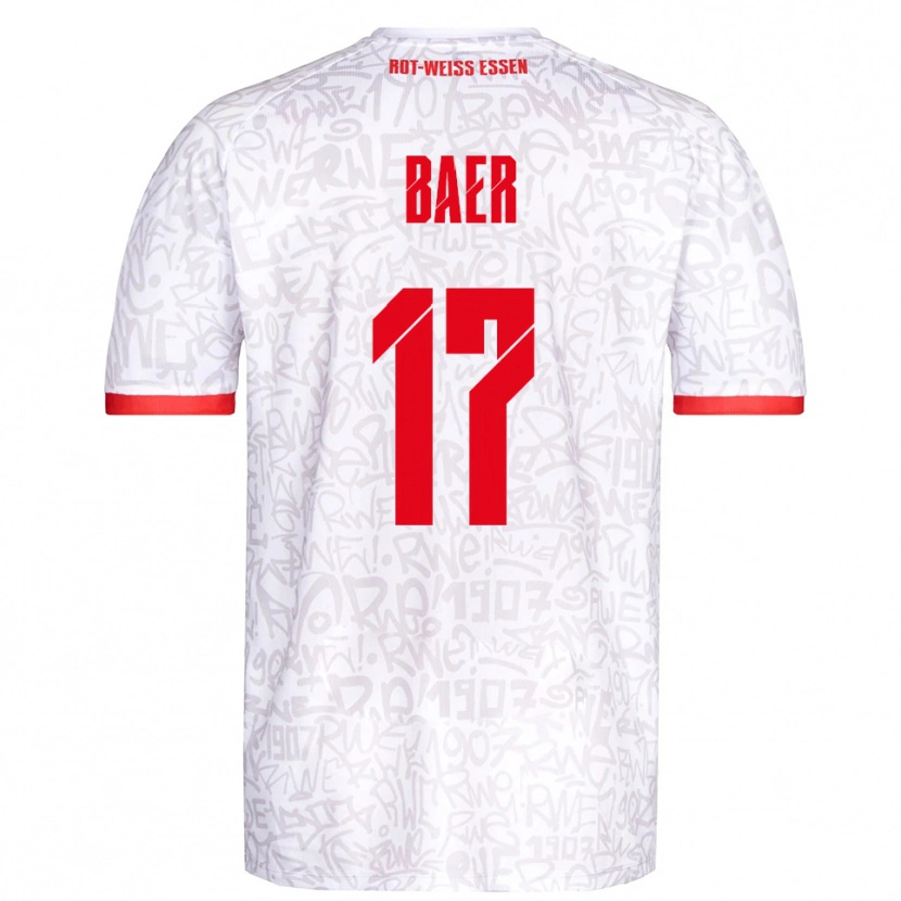 Danxen Men Luca Baer #17 White Red Home Jersey 2025/26 T-Shirt
