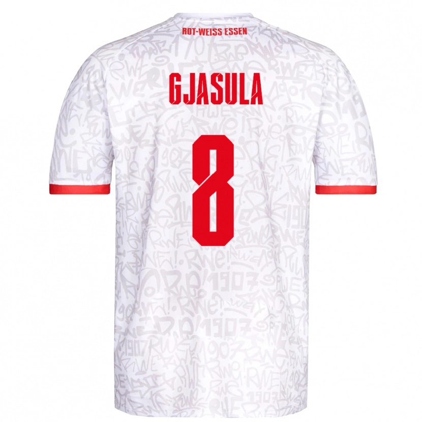 Danxen Men Klaus Gjasula #8 White Red Home Jersey 2025/26 T-Shirt