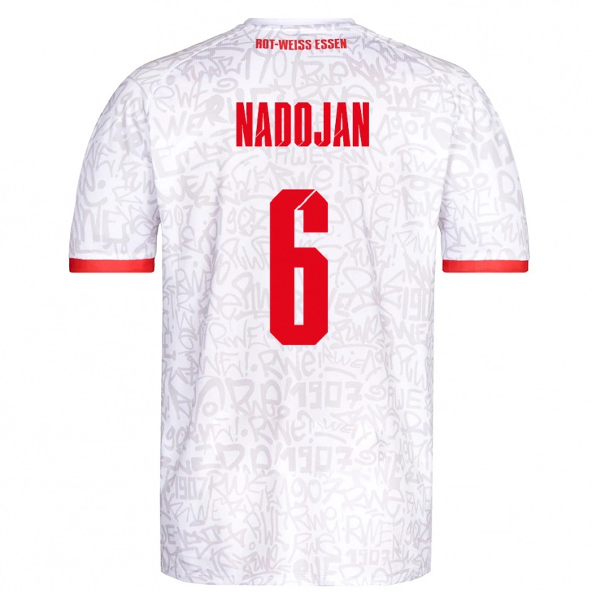 Danxen Men Aslan Nadojan #6 White Red Home Jersey 2025/26 T-Shirt