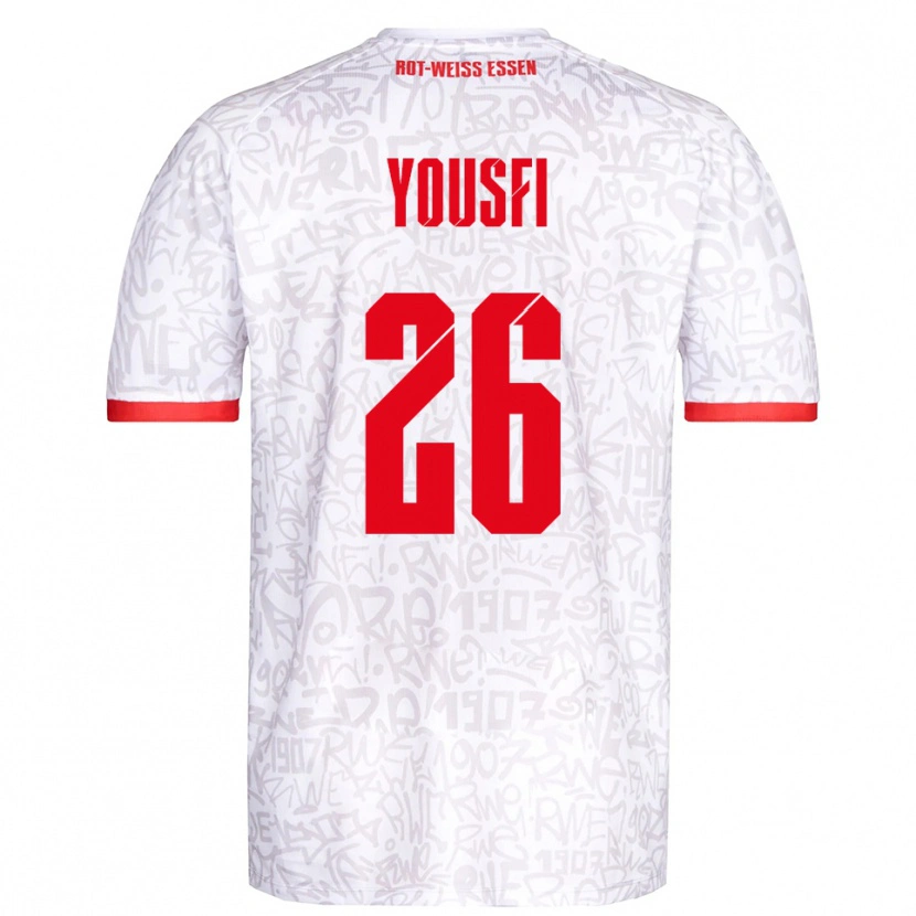 Danxen Men Elias Yousfi #26 White Red Home Jersey 2025/26 T-Shirt