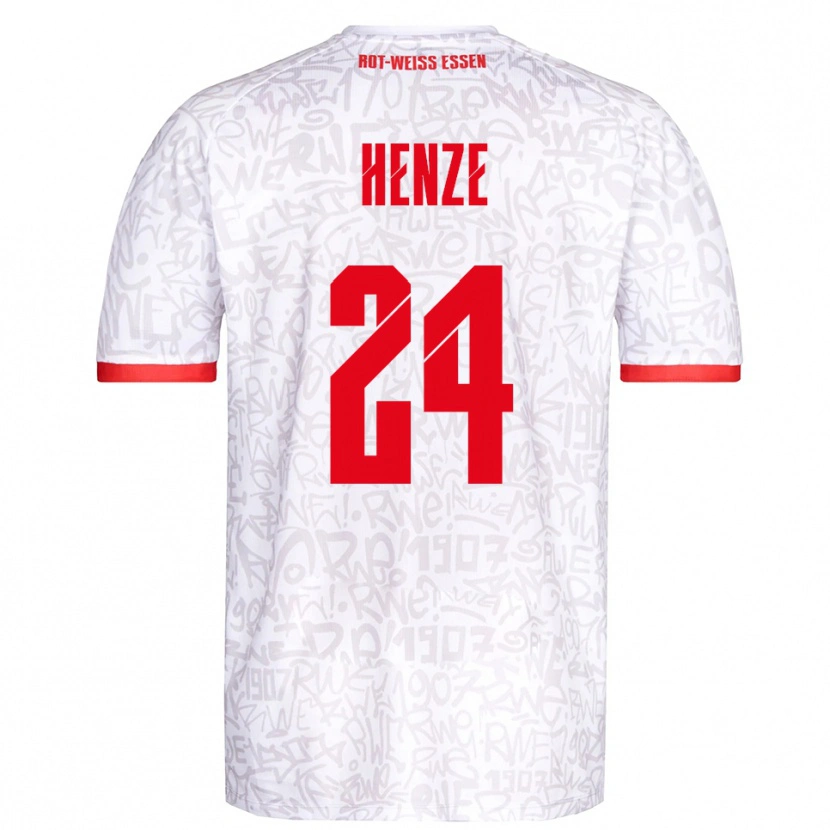 Danxen Men Brandon-Louis Henze #24 White Red Home Jersey 2025/26 T-Shirt