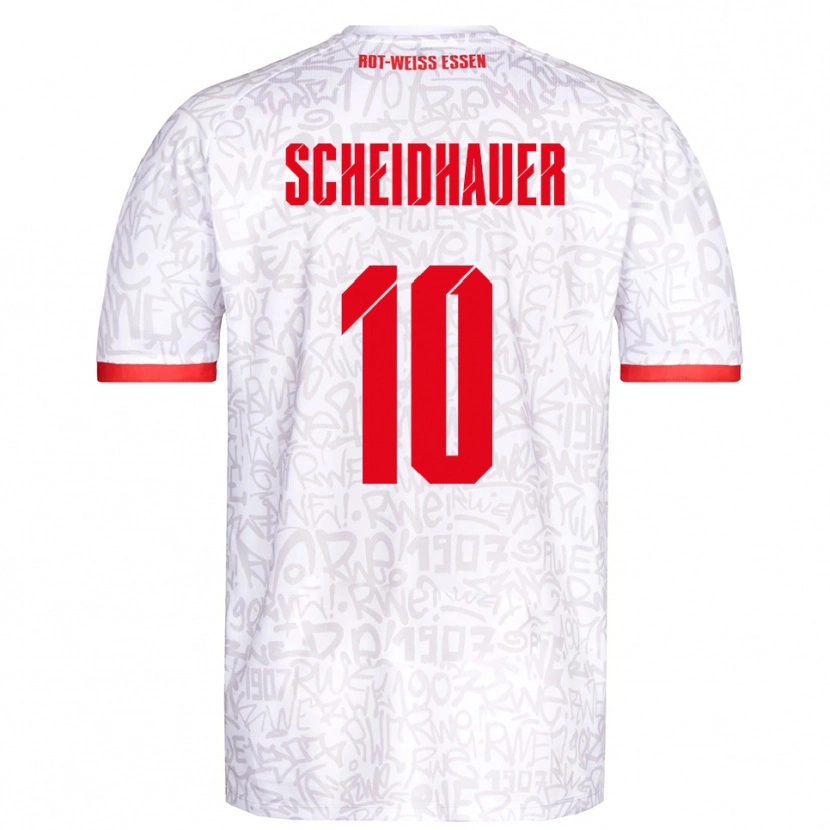 Danxen Men Leon Scheidhauer #10 White Red Home Jersey 2025/26 T-Shirt