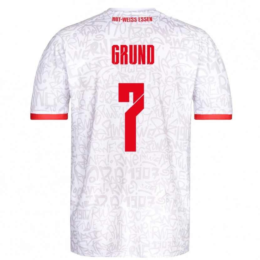 Danxen Men Kevin Grund #7 White Red Home Jersey 2025/26 T-Shirt