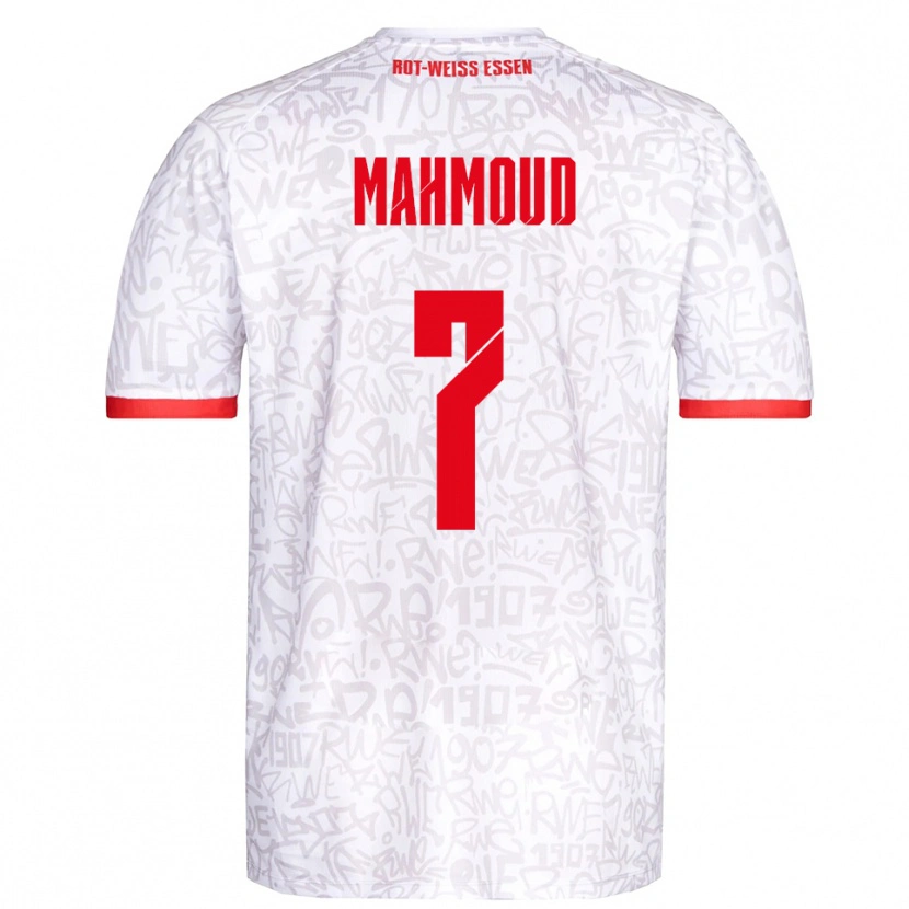 Danxen Men Bakir Mahmoud #7 White Red Home Jersey 2025/26 T-Shirt