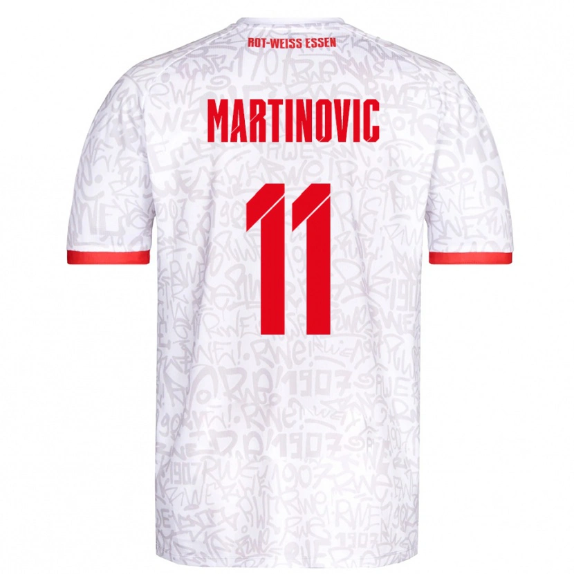 Danxen Men Dominik Martinovic #11 White Red Home Jersey 2025/26 T-Shirt