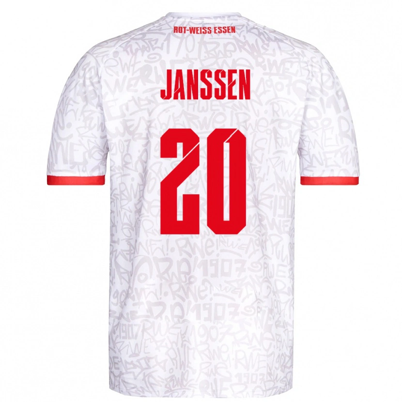 Danxen Men Marek Janssen #20 White Red Home Jersey 2025/26 T-Shirt