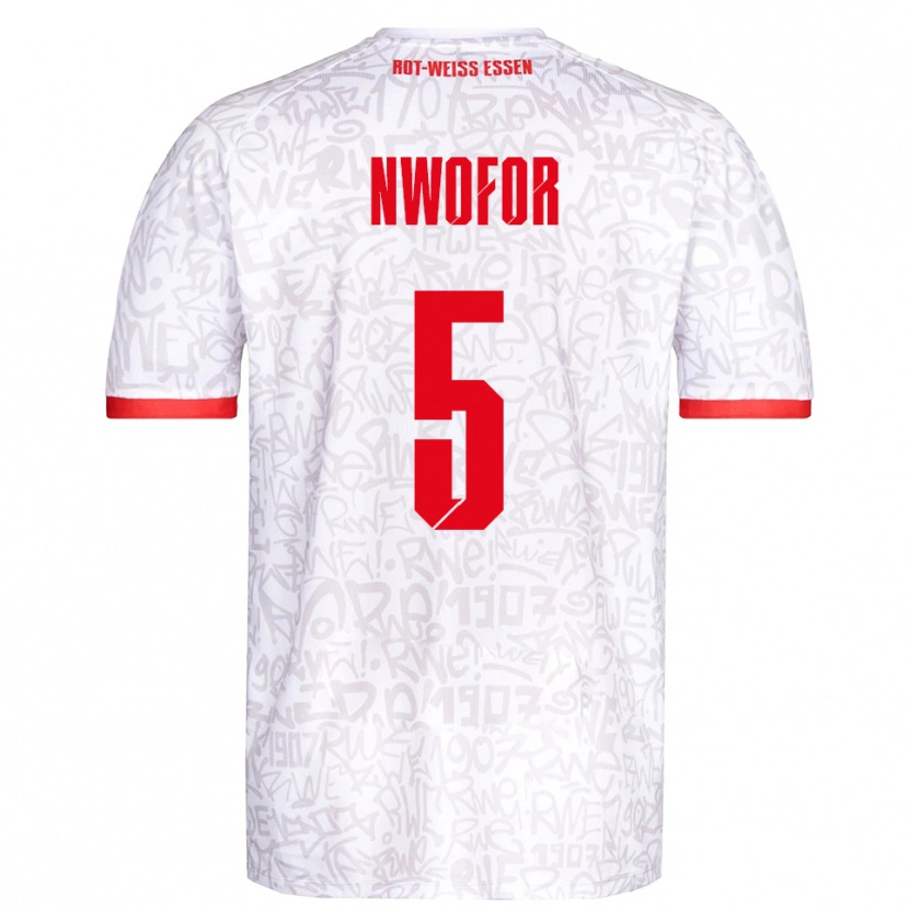 Danxen Men Jamie Nwofor #5 White Red Home Jersey 2025/26 T-Shirt